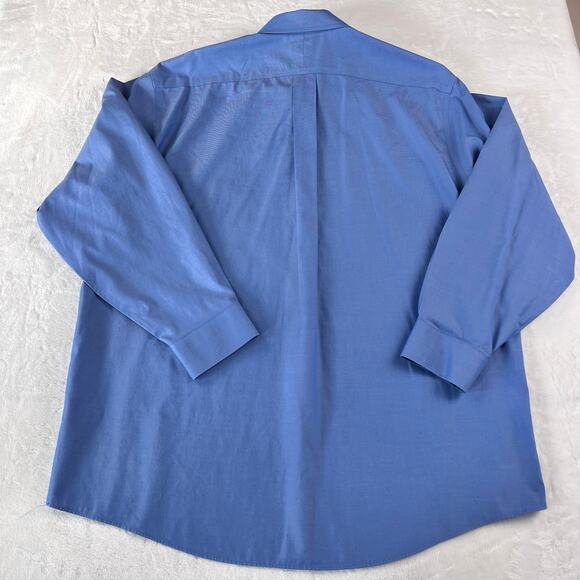 L.L. Bean Blue Wrinkle Free Traditional Fit Men's Button Down Shirt Size 16.5-32 - Picture 2 of 6